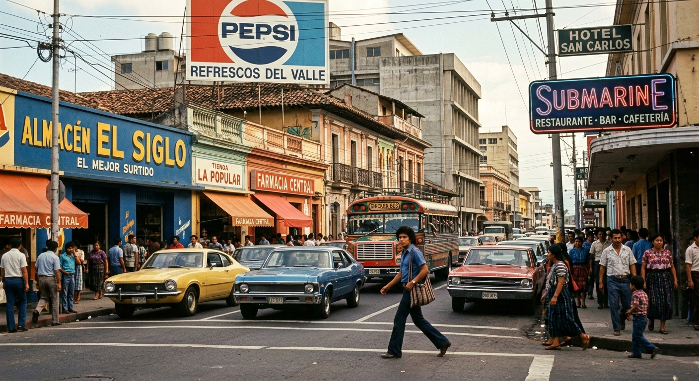 Sexta Avenida, Ciudad de Guatemala, años 1970